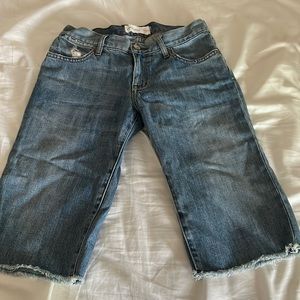 Up to knee Jean short paper denim & cloth